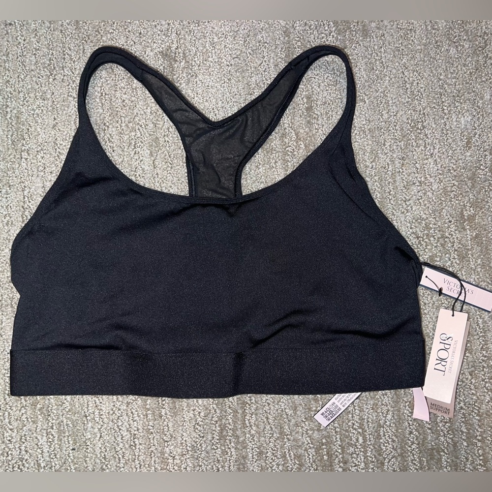 Victoria's Secret Black Racerback Sports Bra